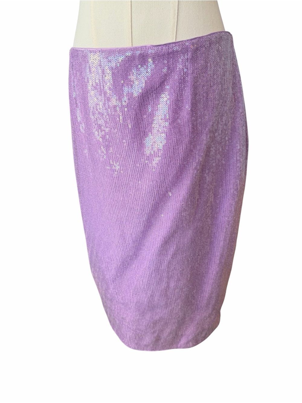 M Milly Adley Sequin Pencil Skirt in lavender purple.